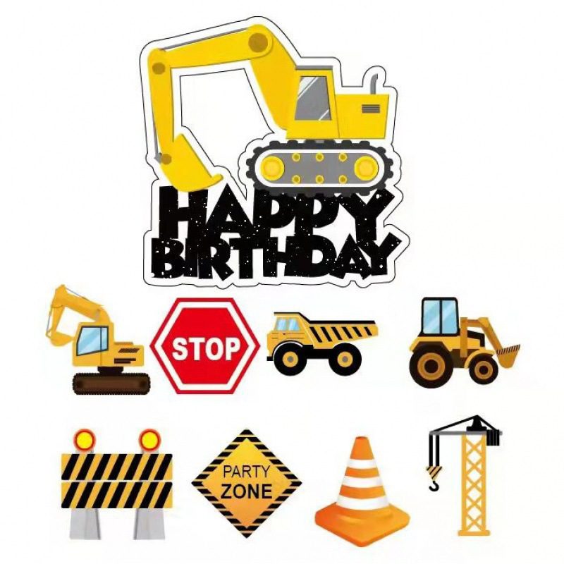 Construction-Themed Birthday Party Tableware Set - Perfect for Kids' Celebrations Birthday Party Tableware Set