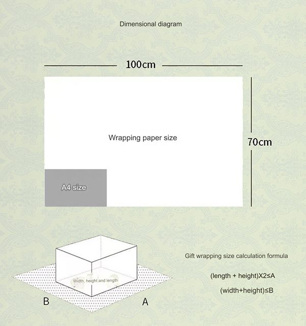 Vintage Embossed Wrapping Paper – 70x100cm Premium Gift Wrap in Four Colors 12 Embossed Wrapping Paper