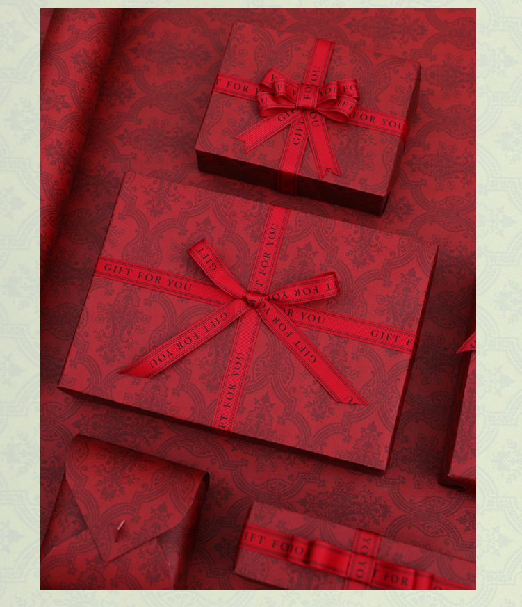 Vintage Embossed Wrapping Paper – 70x100cm Premium Gift Wrap in Four Colors 15 Embossed Wrapping Paper