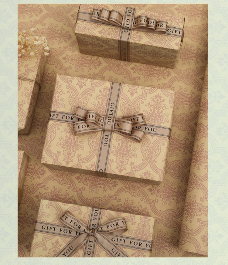 Vintage Embossed Wrapping Paper – 70x100cm Premium Gift Wrap in Four Colors 16 Embossed Wrapping Paper