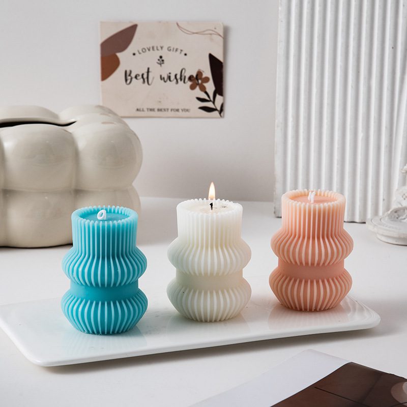 Modern Ribbed Candles