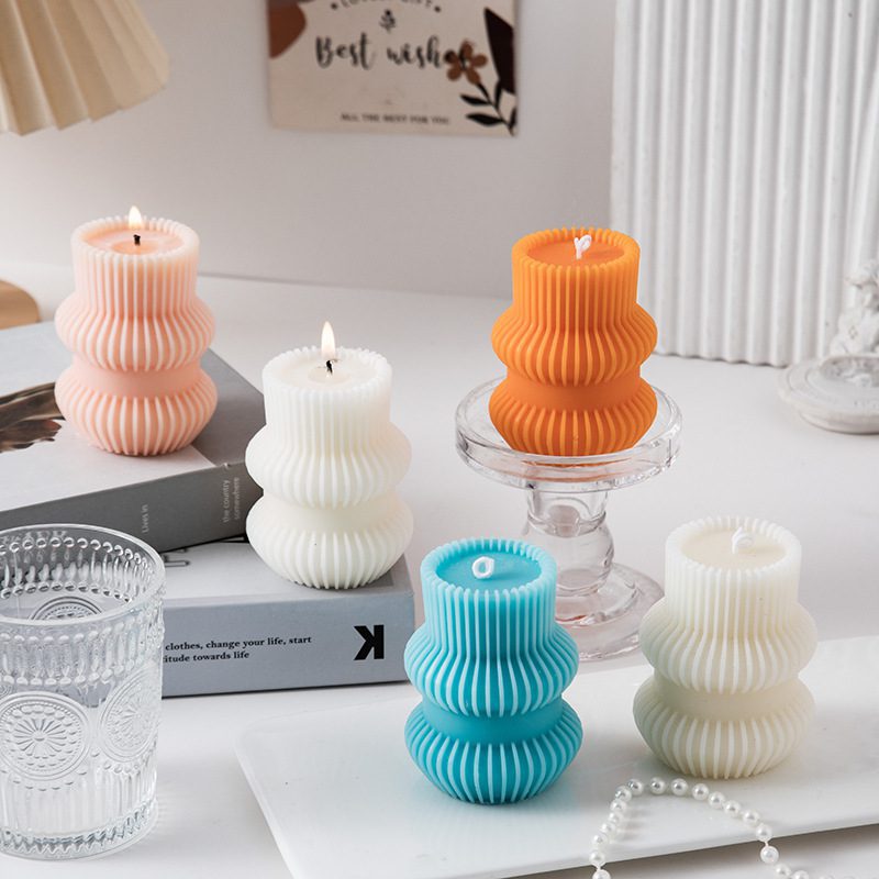 Modern Ribbed Candles