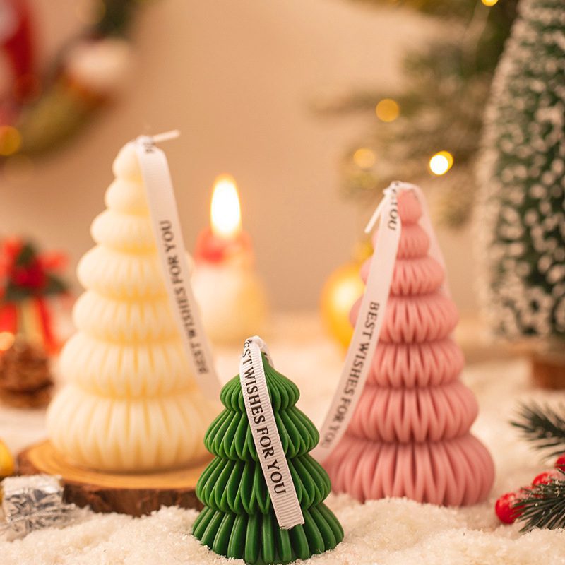 Christmas Tree Shaped Scented Candle - for Festive Holiday Decorations Scented Candle