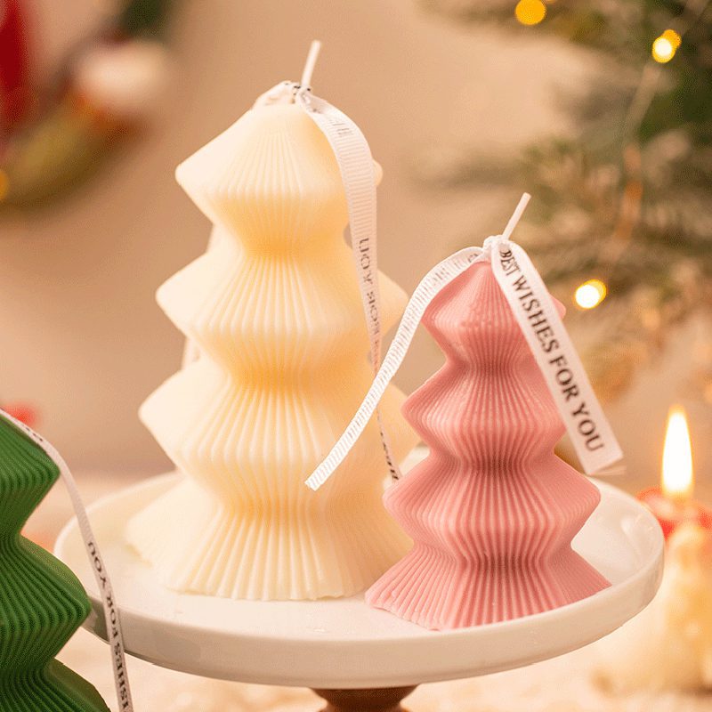 Christmas Tree Shaped Scented Candle - for Festive Holiday Decorations Scented Candle