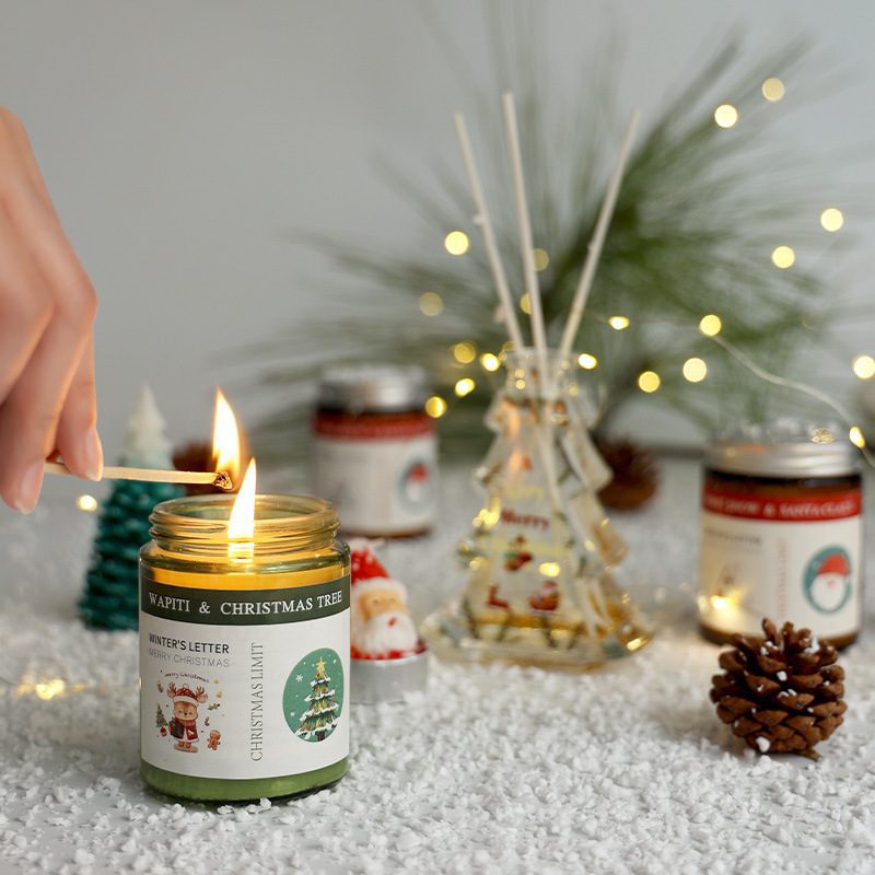 Festive Christmas Candles in Jars - Set the Holiday Mood Christmas Candle Jar