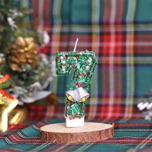 Christmas Bell Birthday Number Candle