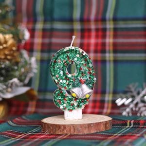 Christmas Bell Birthday Number Candle