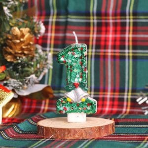 Christmas Bell Birthday Number Candle