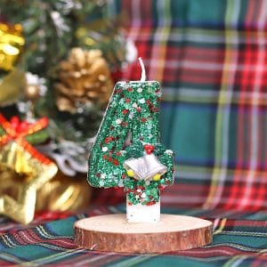 Christmas Bell Birthday Number Candle