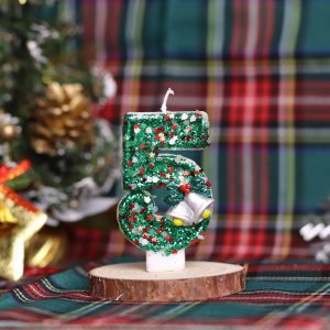 Christmas Bell Birthday Number Candle