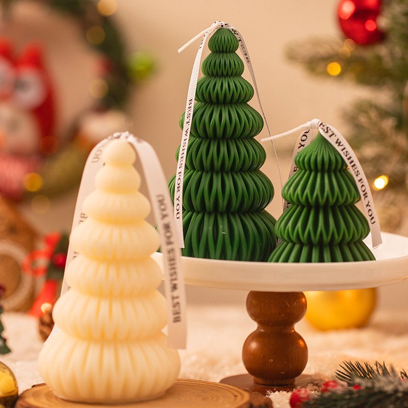 Christmas Tree Shaped Scented Candle - for Festive Holiday Decorations Scented Candle