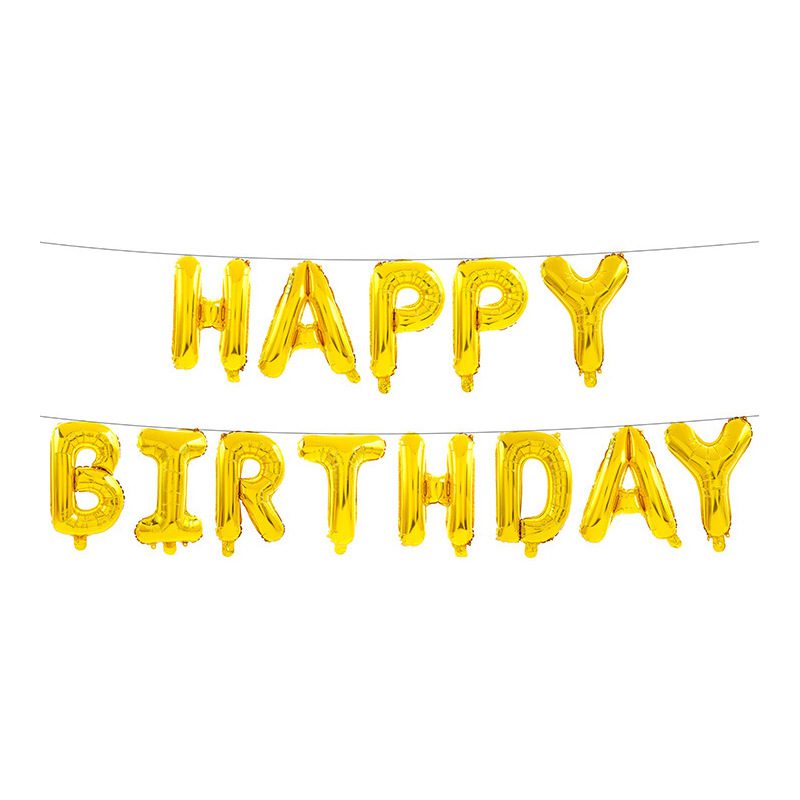 Elegante Set de Decoración de Globos Dorados de Feliz Cumpleaños para Fiesta 主图 04 7