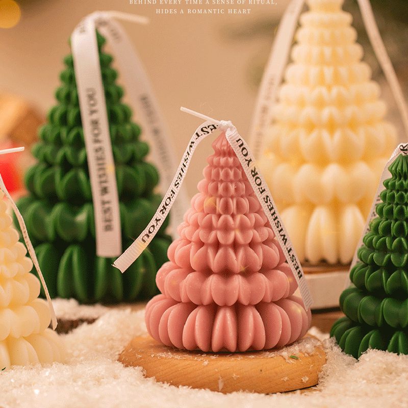 Christmas Tree Shaped Scented Candle - for Festive Holiday Decorations Scented Candle