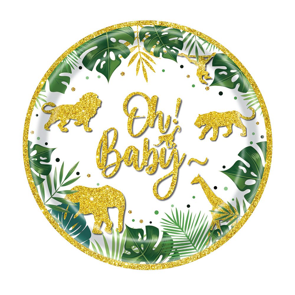 Baby Shower Tableware Set - Jungle Safari Theme Party Supplies Baby Shower Tableware