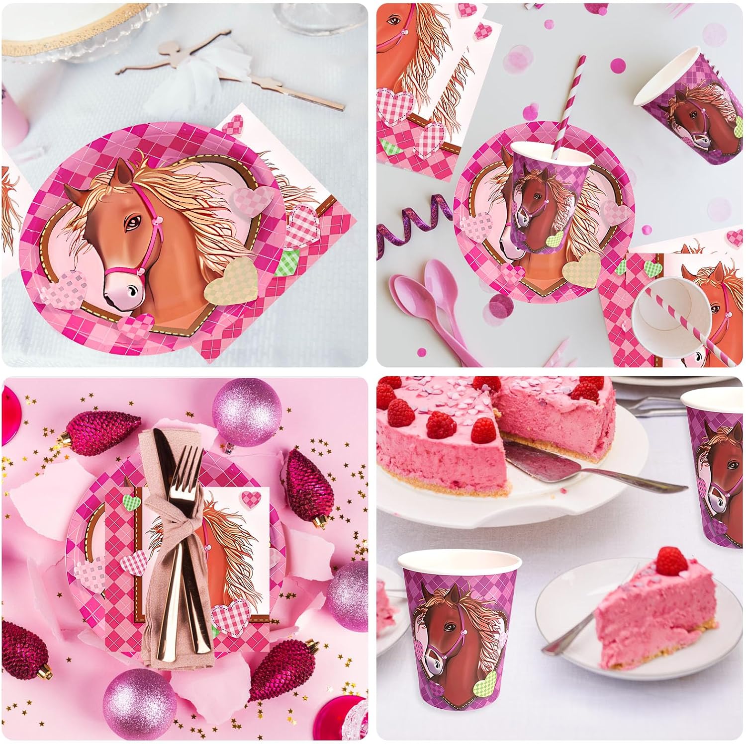 Horse Party Tableware Set - Perfect for Kids' Celebrations Horse Party Tableware Set