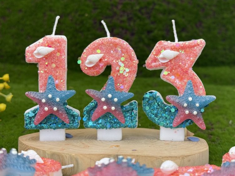 Mermaid Birthday Candle - Unique Birthday Candle Cake Decoration for Sea Lovers Mermaid birthday candle
