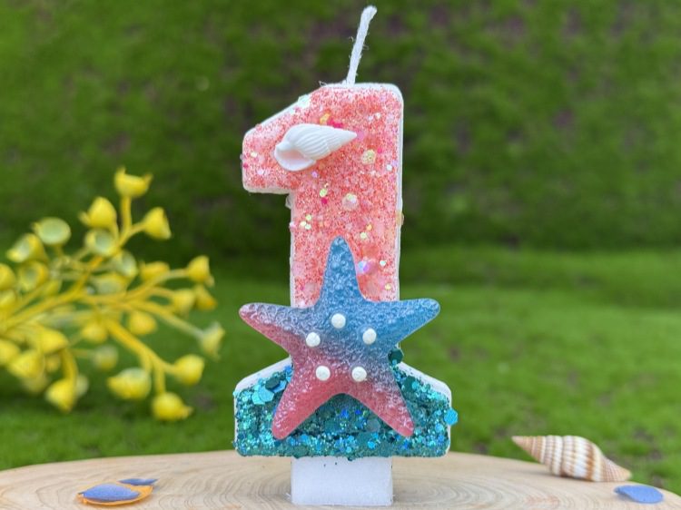 Mermaid Birthday Candle - Unique Birthday Candle Cake Decoration for Sea Lovers Mermaid birthday candle