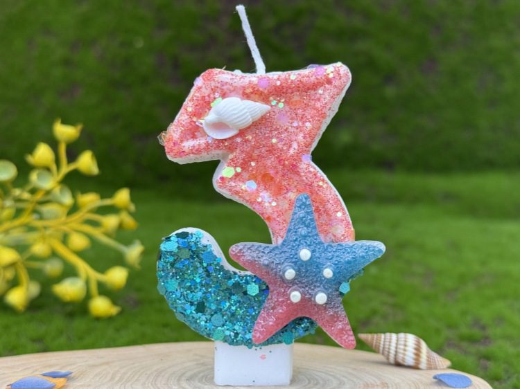 Mermaid Birthday Candle - Unique Birthday Candle Cake Decoration for Sea Lovers Mermaid birthday candle 22
