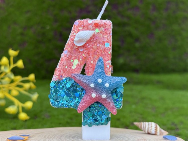 Mermaid Birthday Candle - Unique Birthday Candle Cake Decoration for Sea Lovers Mermaid birthday candle