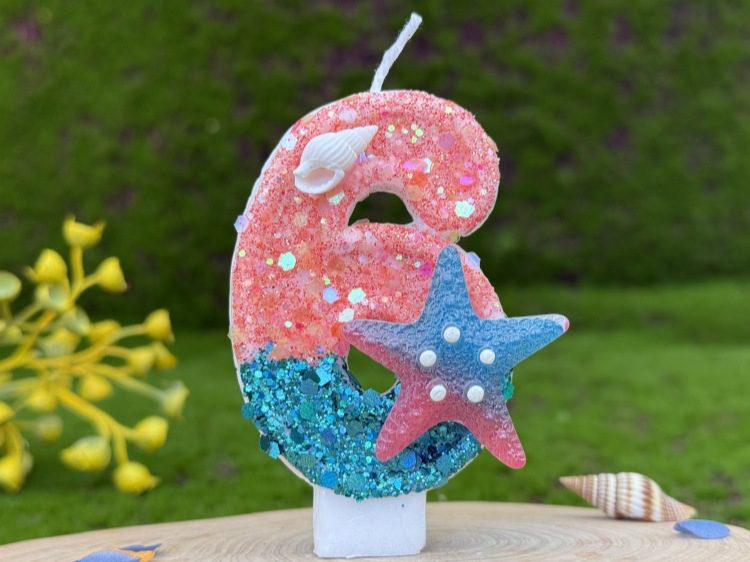 Mermaid Birthday Candle - Unique Birthday Candle Cake Decoration for Sea Lovers Mermaid birthday candle 25