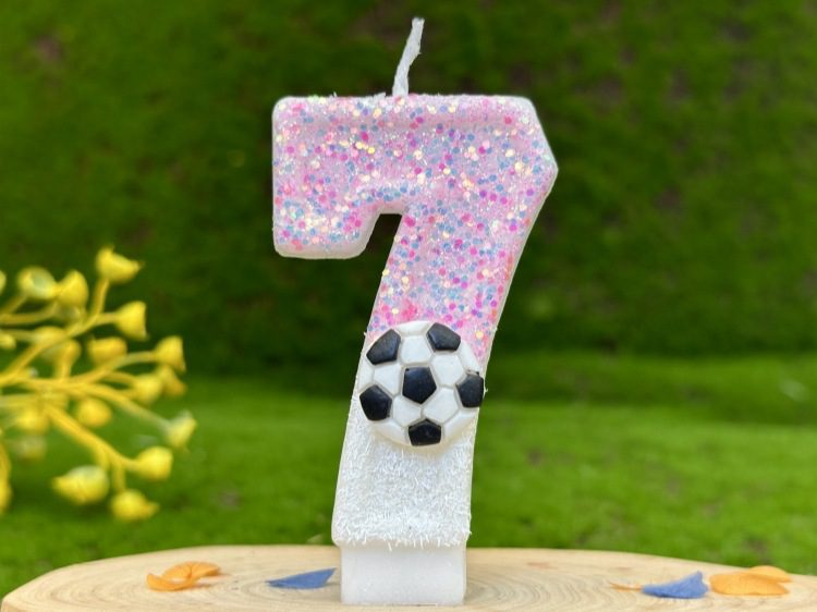 Soccer Birthday Candle 14