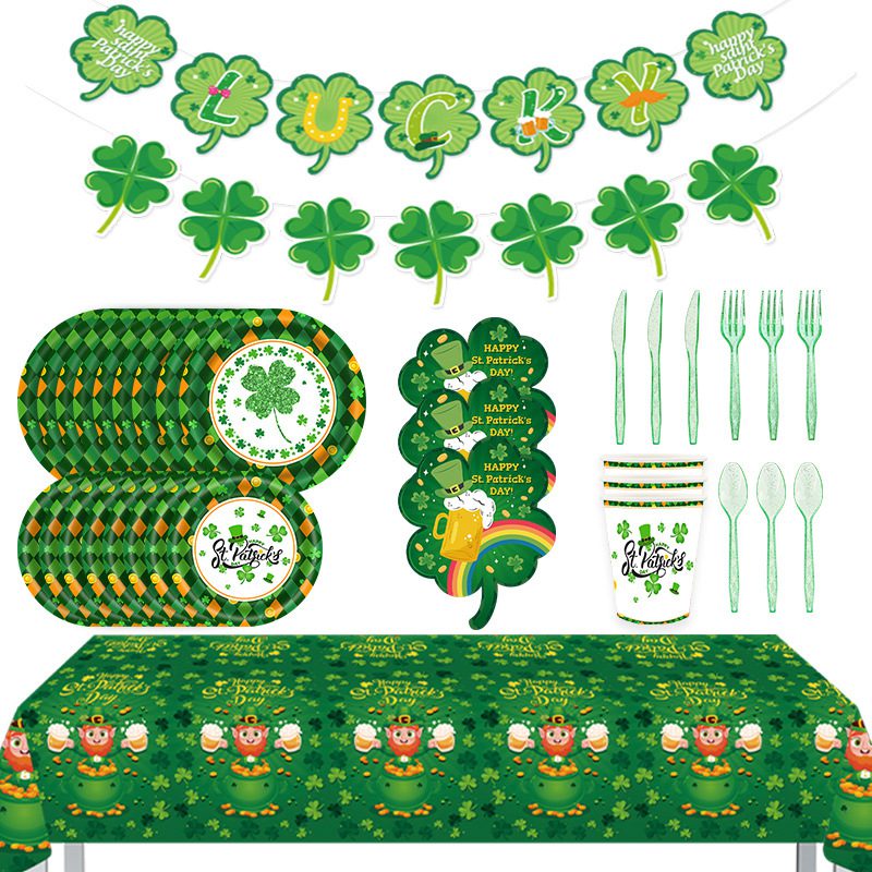 Festive St. Patrick's Day Tableware Set - Perfect for Celebrations Festive St. Patrick's Day Tableware Set - Perfect for Celebrations