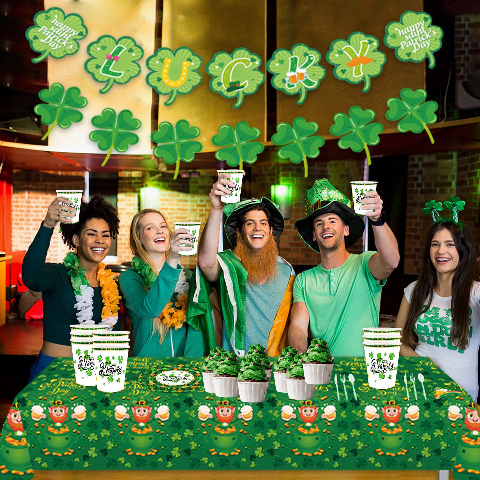 Festive St. Patrick's Day Tableware Set - Perfect for Celebrations St. Patrick's Day Tableware Set