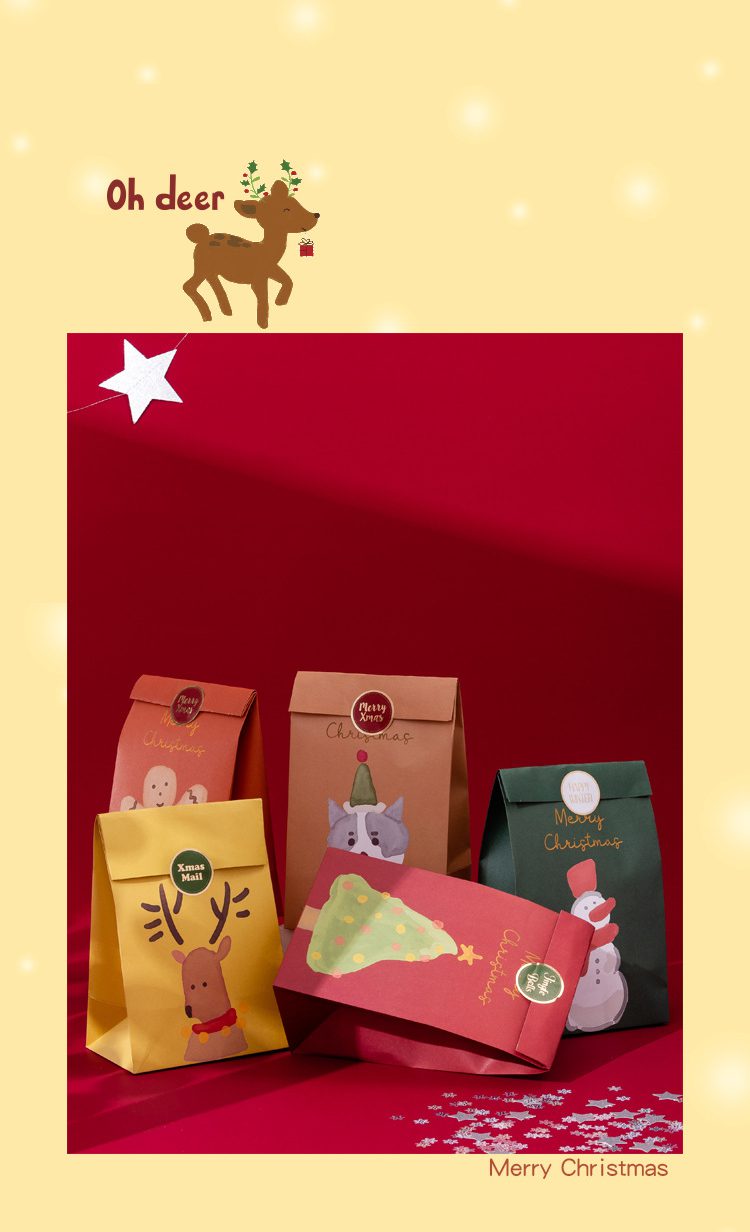 Festive Christmas Gift Bag – Holiday Packaging for Treats & Gifts Christmas gift bag