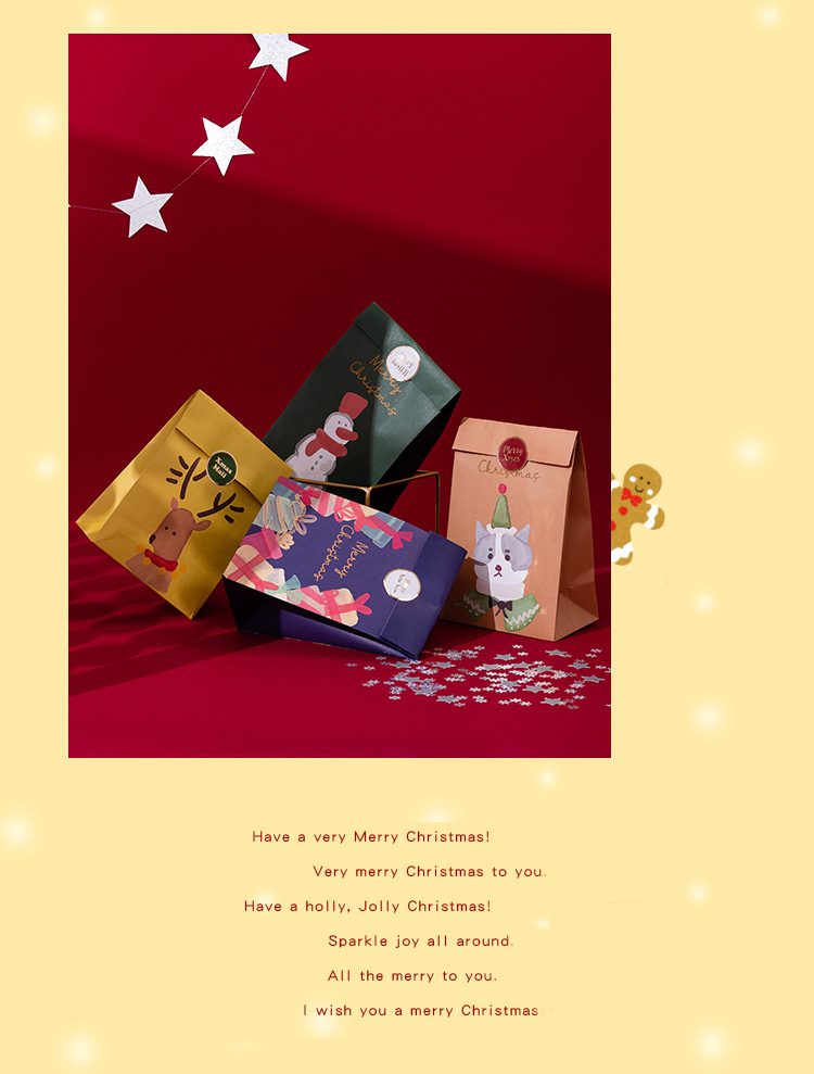 Festive Christmas Gift Bag – Holiday Packaging for Treats & Gifts Christmas gift bag