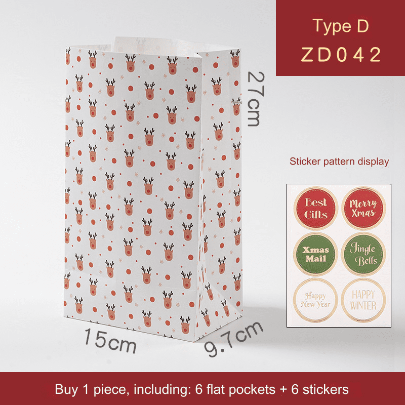 Festive Christmas Gift Bag – Holiday Packaging for Treats & Gifts Christmas gift bag
