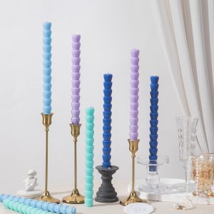Modern Spiral Twist Candle – 2PCS Elegant Decorative Taper Candles for Home Décor