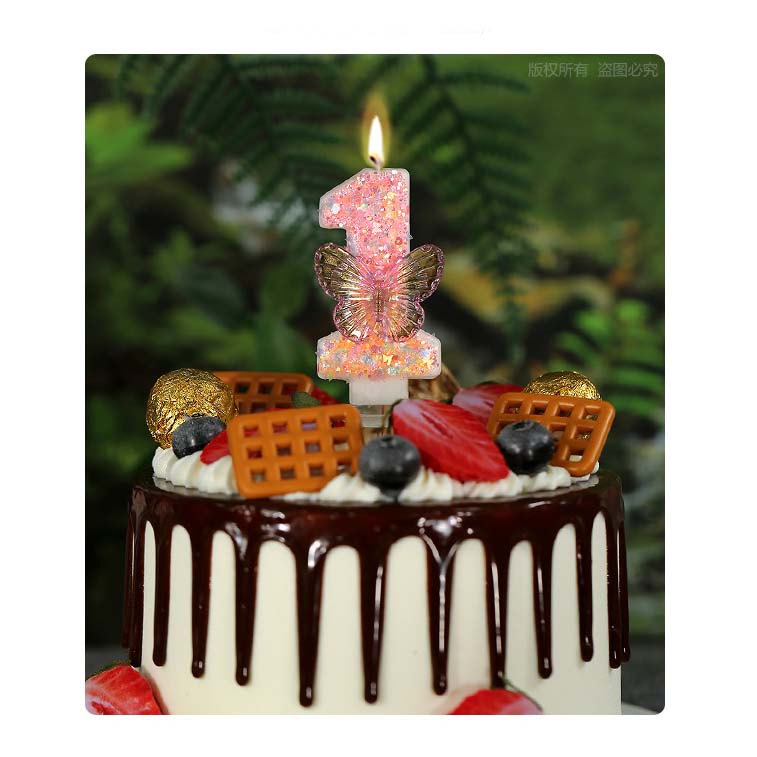 Glitter birthday candles