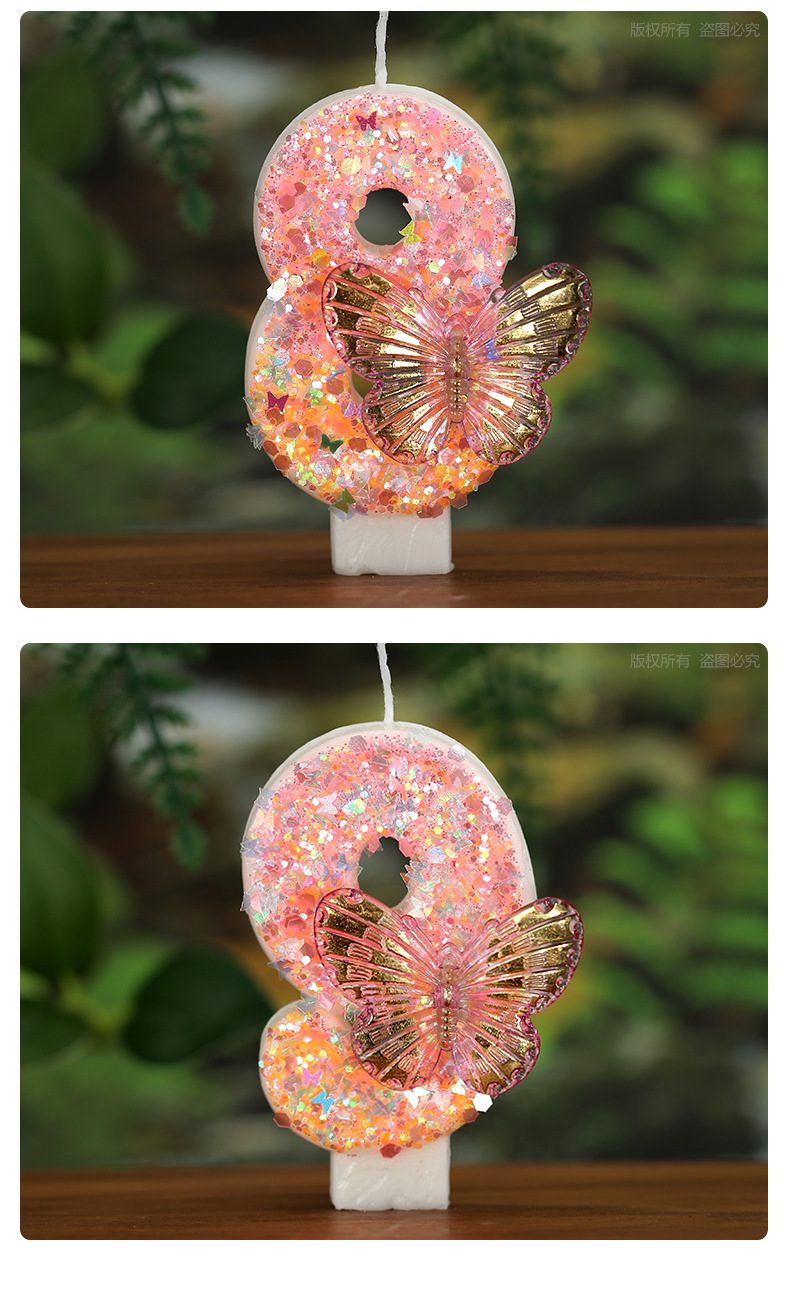 Glitter birthday candles