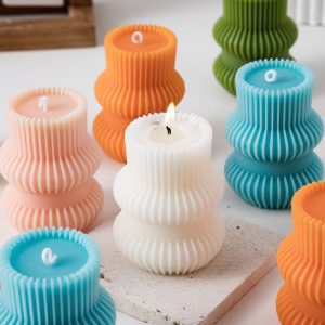 Modern Ribbed Candles
