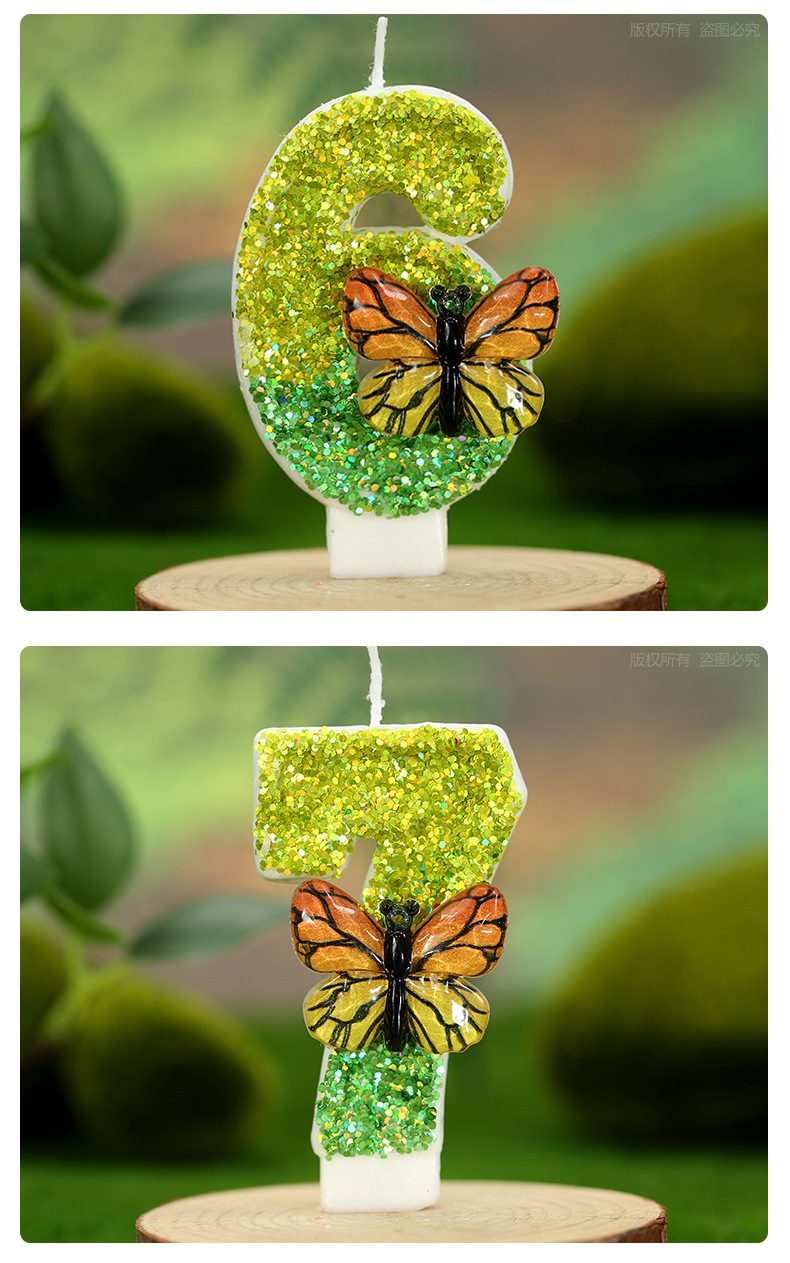 Glitter Birthday Candles