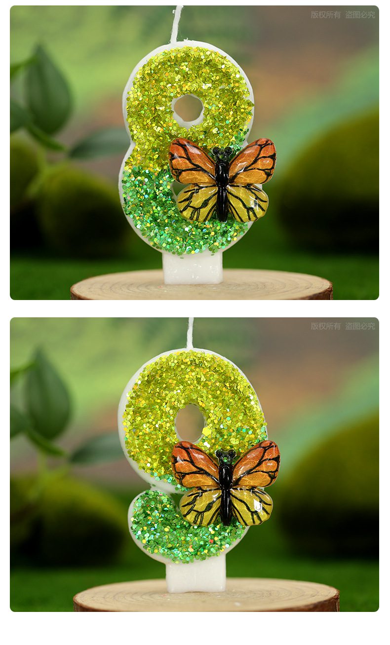 Unique Glitter Birthday Candles with Butterfly Design – Perfect for Festive Celebrations Glitter birthday candles 11