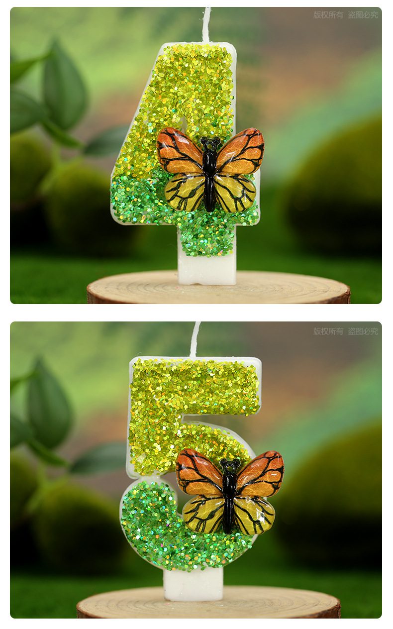 Glitter Birthday Candles