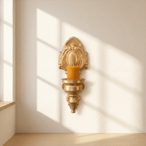 golden candles holder