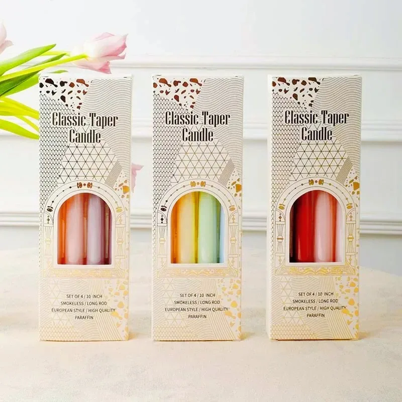 Premium Taper Candles - 10" Dripless Long Wax Candles for Wedding & Home Decor Premium Taper Candles