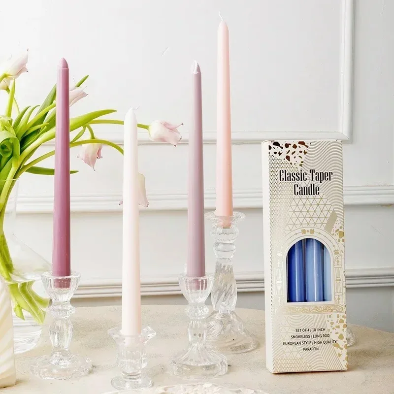 Premium Taper Candles - 10" Dripless Long Wax Candles for Wedding & Home Decor Premium Taper Candles