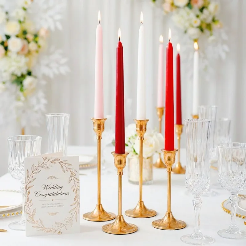 Premium Taper Candles - 10" Dripless Long Wax Candles for Wedding & Home Decor Premium Taper Candles