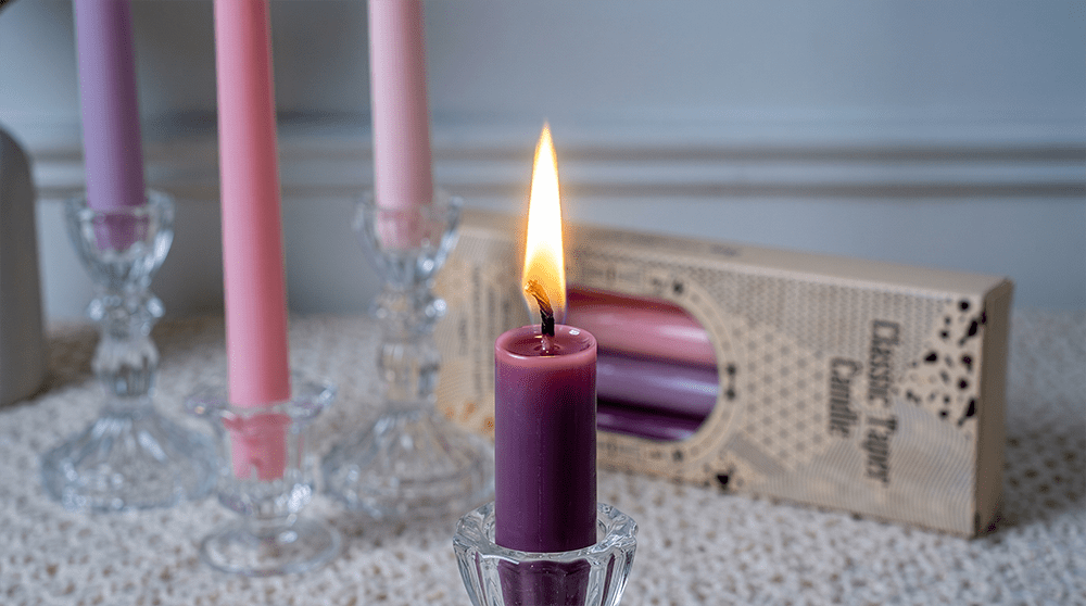 4 Costly Mistakes When Sourcing Wholesale Candles for Boutiques (And How to Avoid Them) Clean, smokeless burning flame of a premium taper candle from a low MOQ candle supplier