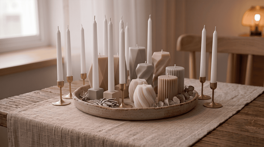 candles for dining table decor