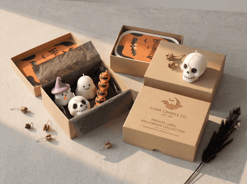Wholesale Halloween Candles: How Retailers Choose Designs, Scents & Suppliers Wholesale Halloween Candles custom private label holiday gift set boxes packaging