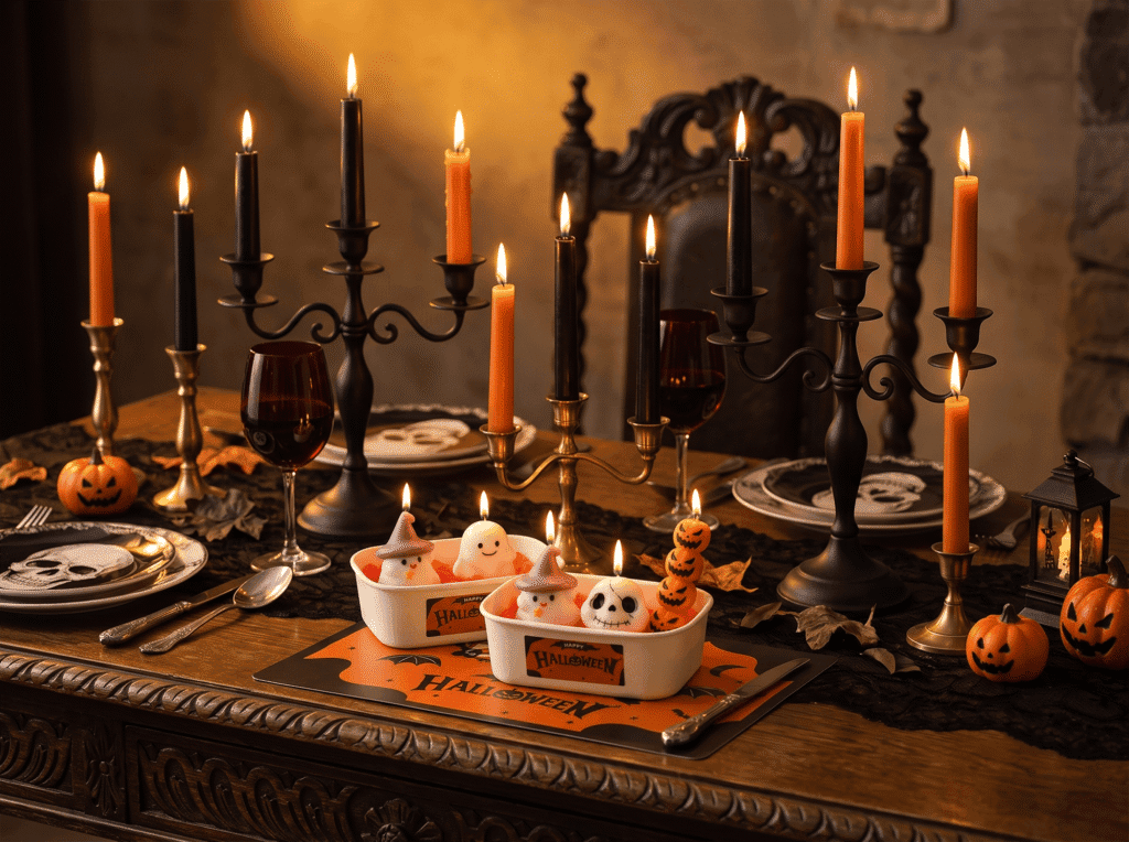 Wholesale Halloween Candles: How Retailers Choose Designs, Scents & Suppliers Wholesale Halloween Candles traditional orange and gothic black taper candles