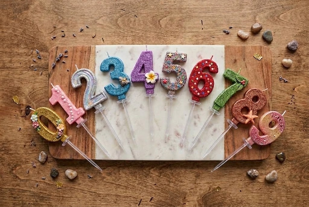Number Birthday Candles: Bakery Wholesale Guide Wholesale novelty number birthday candles collection including floral and cartoon designs.