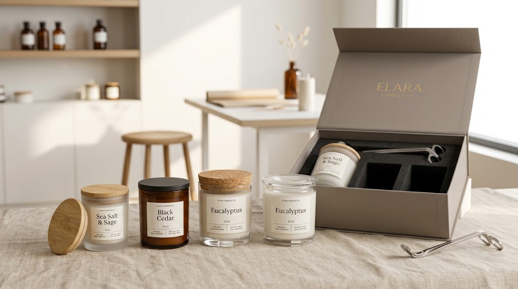 Bulk Scented Candles in Jars: A Retailer's Buying Guide Custom candle jar lids pairing wood bamboo metal and cork lids with glass candle containers